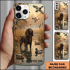 Maxcorners Sunset Duck Hunting Boat Duck Hunting Multiple Dog Breeds Personalized Name Phone Case