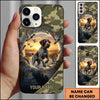 Maxcorners Circular Marshland Retriever Duck Hunting Multiple Dog Breeds Personalized Name Phone Case