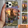 Maxcorners Sunset Duck Hunting Boat Scene Duck Hunting Multiple Dog Breeds Personalized Name Phone Case