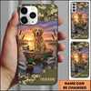 Maxcorners Sunset Duck Hunting Boat Scene Duck Hunting Multiple Dog Breeds Personalized Name Phone Case