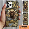 Maxcorners Golden Marshland Retriever Emblem Duck Hunting Multiple Dog Breeds Personalized Name Phone Case