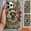 Maxcorners Golden Marshland Retriever Emblem Duck Hunting Multiple Dog Breeds Personalized Name Phone Case
