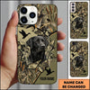 Maxcorners Flying Duck Camo Silhouette Duck Hunting Multiple Dog Breeds Personalized Name Phone Case