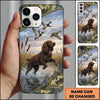 Maxcorners Flying Ducks Water Splash Duck Hunting Multiple Dog Breeds Personalized Name Phone Case