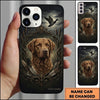 Maxcorners Dark Ornamental Retriever Crest Duck Hunting Multiple Dog Breeds Personalized Name Phone Case