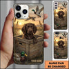 Maxcorners Sunset Duck Blind Companion Duck Hunting Multiple Dog Breeds Personalized Name Phone Case