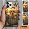 Maxcorners Sunset Duck Blind Companion Duck Hunting Multiple Dog Breeds Personalized Name Phone Case