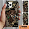 Maxcorners Geometric Camo Duck Retriever Duck Hunting Multiple Dog Breeds Personalized Name Phone Case