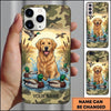 Maxcorners Cute Marshland Retriever Duck Hunting Multiple Dog Breeds Personalized Name Phone Case