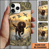 Maxcorners Sunset Waterfowl Splash Duck Hunting Multiple Dog Breeds Personalized Name Phone Case