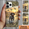 Maxcorners Sunset Waterfowl Splash Duck Hunting Multiple Dog Breeds Personalized Name Phone Case