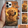 Maxcorners Orange Sunset Retriever Portrait Duck Hunting Multiple Dog Breeds Personalized Name Phone Case