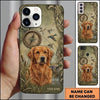 Maxcorners Hunting Compass Retriever Landscape Duck Hunting Multiple Dog Breeds Personalized Name Phone Case