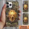 Maxcorners Golden Sunset Retriever Wreath Duck Hunting Multiple Dog Breeds Personalized Name Phone Case