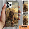 Maxcorners Autumn Duck Hunting Companion Duck Hunting Multiple Dog Breeds Personalized Name Phone Case