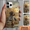 Maxcorners Autumn Duck Hunting Companion Duck Hunting Multiple Dog Breeds Personalized Name Phone Case