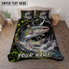 Maxcorners Fishing Lightning Honeycomb Personalized Name Unisex 3D Bedding Set