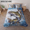 Maxcorners Fishing Icy Water Splash Personalized Name Unisex 3D Bedding Set