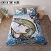 Maxcorners Fishing Icy Water Splash Personalized Name Unisex 3D Bedding Set
