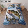 Maxcorners Fishing Icy Water Splash Personalized Name Unisex 3D Bedding Set