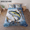 Maxcorners Fishing Icy Water Splash Personalized Name Unisex 3D Bedding Set
