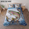 Maxcorners Fishing Icy Water Splash Personalized Name Unisex 3D Bedding Set