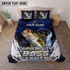 Maxcorners Fishing Anchor Wave Personalized Name Unisex 3D Bedding Set