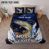 Maxcorners Fishing Anchor Wave Personalized Name Unisex 3D Bedding Set