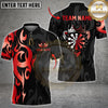 Maxcorners Darts Flame Gold Crown Tribal Style Multioptions Personalized Name, Team Name Unisex 3D Shirt