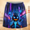 Maxcorners Bowling Neon Alley Character Personalized 3D Skort, Skirts With Shorts