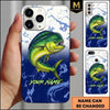 Maxcorners Fishing Phone Case Liquid Flow Texture Custom Name Phone Case