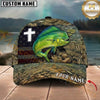 Maxcorners Faith Inspired Angler Custom Name Fishing Cap