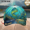 Maxcorners Underwater Coral Reef Custom Name Fishing Cap
