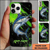 Maxcorners Neon Splash Action Custom Name Fishing Phone Case