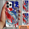 Maxcorners Fishing Phone Case American Flag Angler Design Custom Name Phone Case