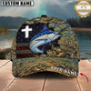 Maxcorners Faith Inspired Angler Custom Name Fishing Cap