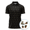 Maxcorners Funny Dachshund Golf Shirt, Wiener Dog Pattern Polos For Men, Golf Gift For Golfers