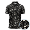 Maxcorners Funny Xmas Dog Pattern Polos, Golf Shirt For Golfers And Pet Lovers, Christmas Golf Shirt For Men