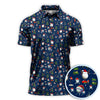 Maxcorners Funny Christmas Golf Shirt, Pattern Golf Polos For Men, Xmas Golf Shirt For Golfers