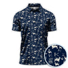 Maxcorners Funny Xmas Dog Pattern Polos, Golf Shirt For Golfers And Pet Lovers, Christmas Golf Shirt For Men