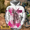 Maxcorners Motocross Xtreme ( Pink White ) Customize Name 3D Shirts