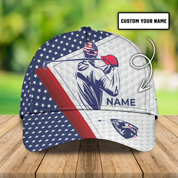 Maxcorners 3D Classic Cap Golfer Personalized Name Cap Golf LM0402
