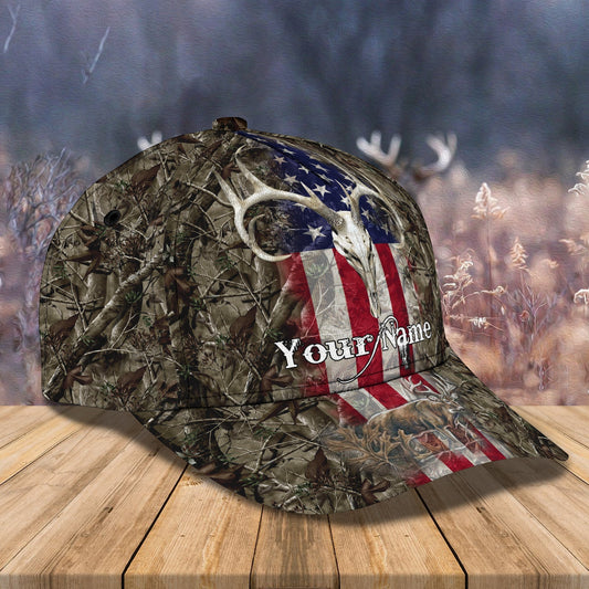 Maxcorners 3D Classic Cap Deer Hunting 02 Personalize Name Cap LM0402