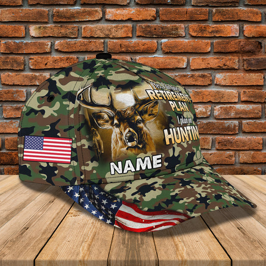 Maxcorners 3D Classic Cap American Deer Hunting 3Personalized Name Cap LM0402