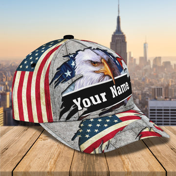 Maxcorners 3D Classic Cap America Personalized Name Cap LM0402