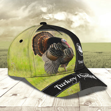 Maxcorners 3D Classic Cap Turkey Hunting Personalized Name Cap01 LM0402