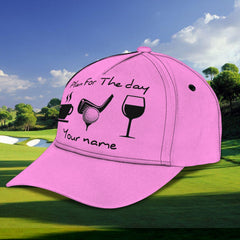 Maxcorners 3D Classic Cap Plan For Golf The Day Golf Personalized Name Cap LM0402