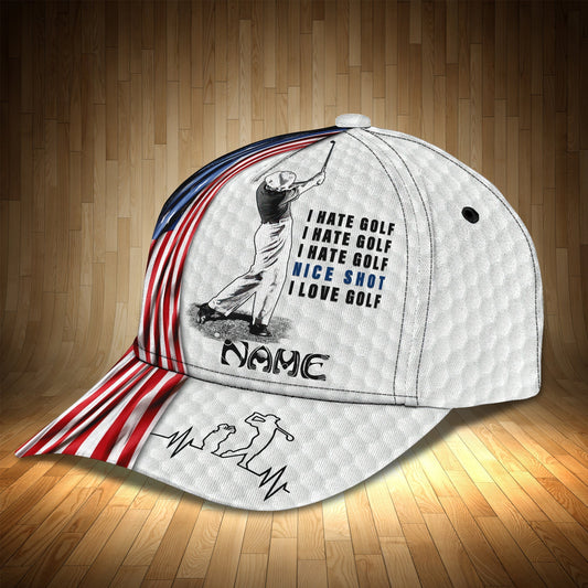 Maxcorners 3D Classic Cap Golf 03 Personalized Name Cap LM0402