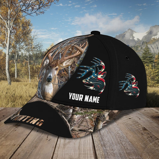 Maxcorners 3D Classic Cap American Deer Hunting Personalized Name Cap LM0402