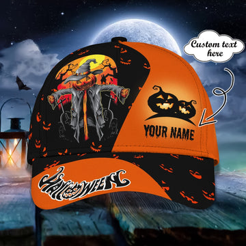 Maxcorners Halloween Hat Unisex Customizable Sayings Golf Hat 3d, Cap with Adjustable Hat for Mens Womens LM0402